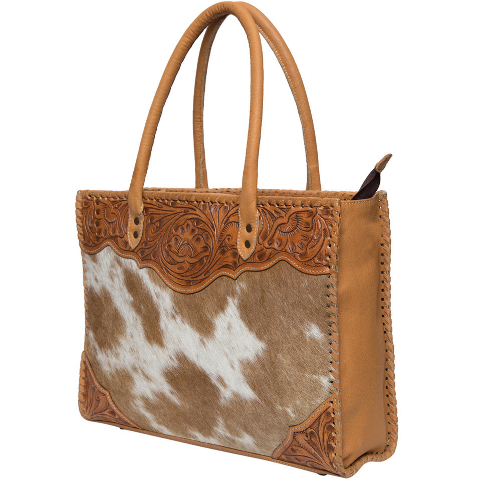 Tooling Leather Large Cowhide Tote Bag - Caracas