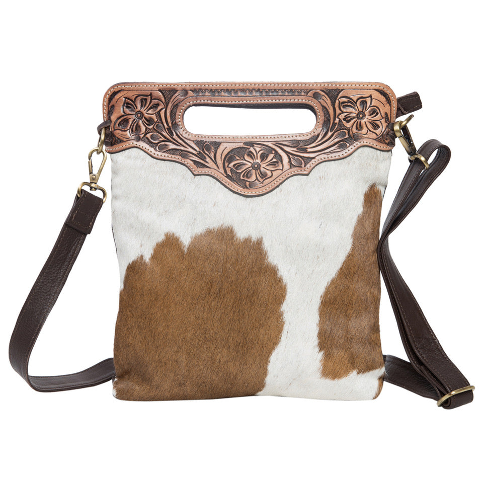 Tooling Leather Sling Cowhide Bag - Cali