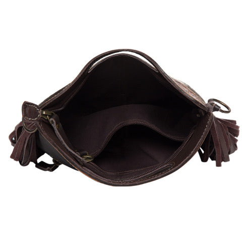 Tooling Leather Sling Cowhide Bag - Cali