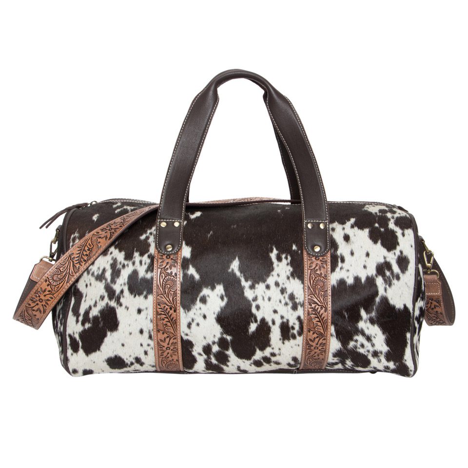 Tooling Leather Cowhide Travel Bag - AT61