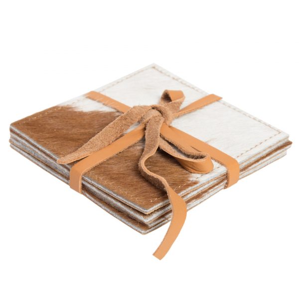 Cowhide Coaster Set of 4pcs - Cacos