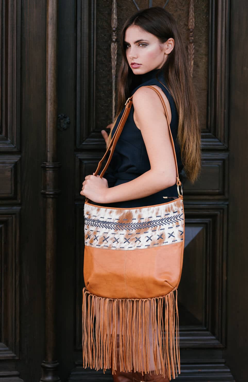 Boho Cowhide Clutch Bag - Hungary