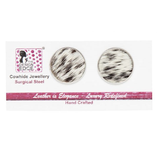 Cowhide 16MM Stud Earrings - Nairobi