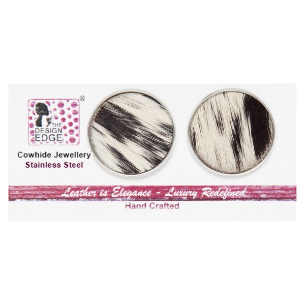 Cowhide 20MM Stud Earrings - Uganda