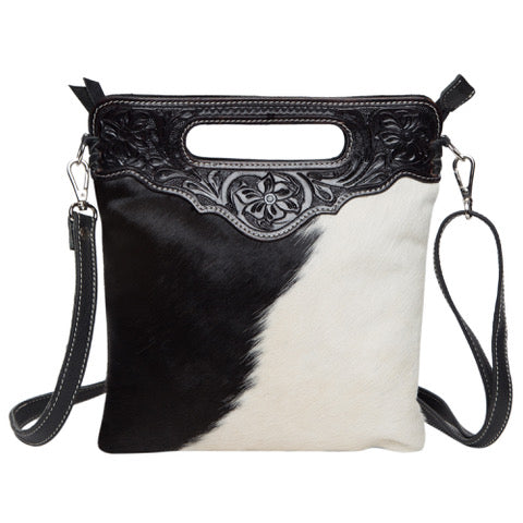 Tooling Leather Sling Cowhide Bag - Cali