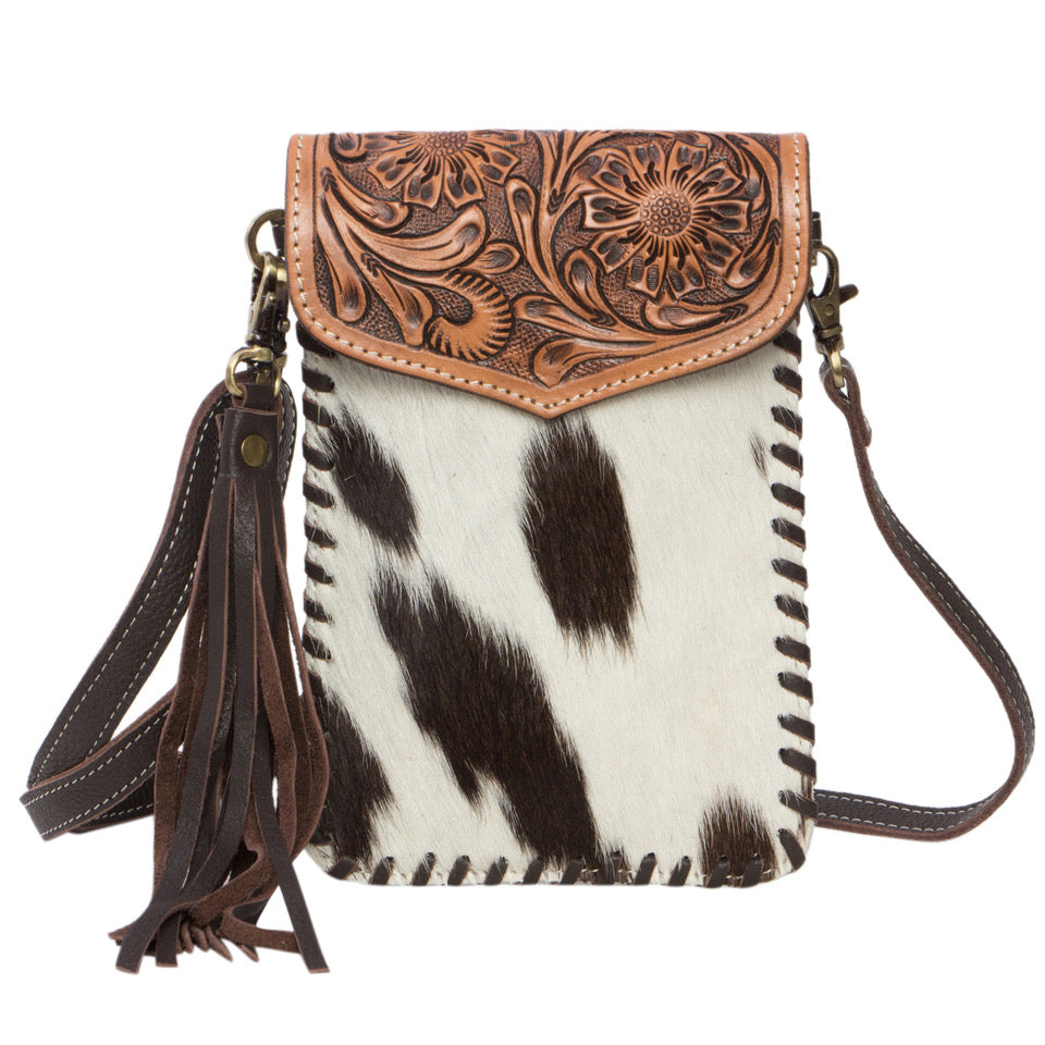 Tooling Leather Cowhide Phone Bag - Tole