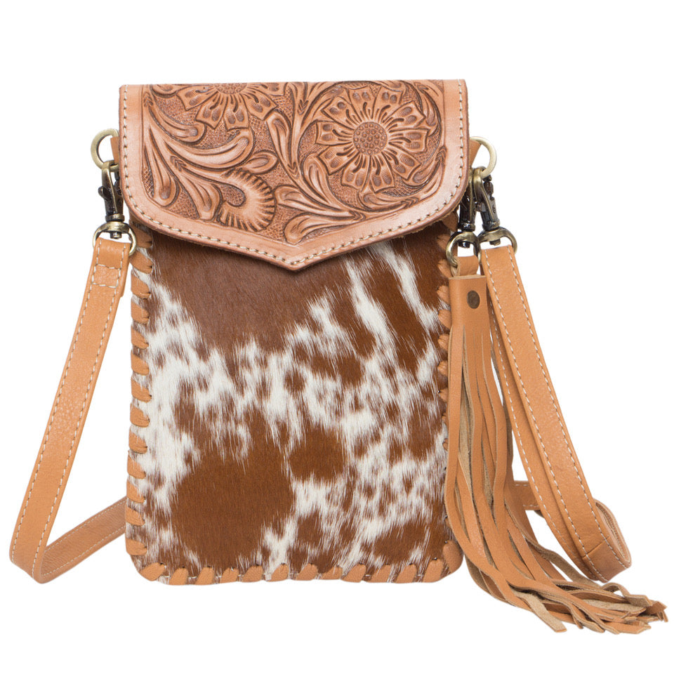 Tooling Leather Cowhide Phone Bag - Tole