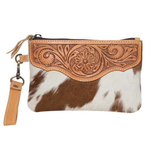 Tooling Leather Tassel Cowhide Clutch - Para