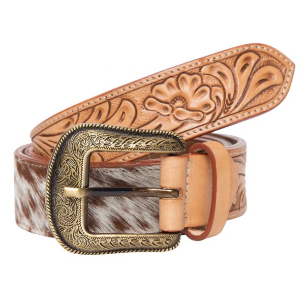 Tooled Belt – Cowhide Belt with Tooling Details