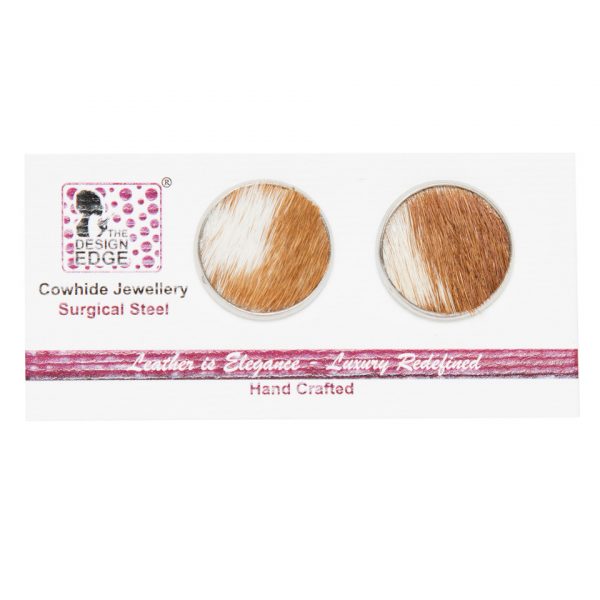 Cowhide 16MM Stud Earrings - Nairobi